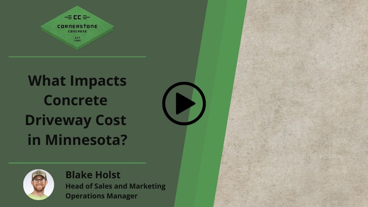 What Impacts Concrete Driveway Cost in Minnesota