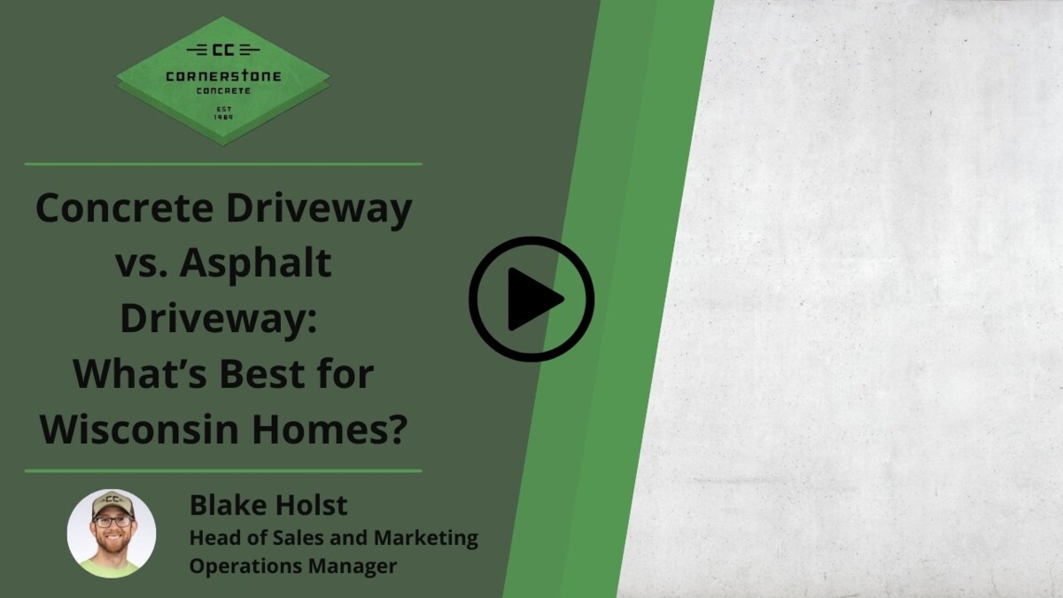 Concrete Driveway vs. Asphalt Driveway: What’s Best for Wisconsin Homes?