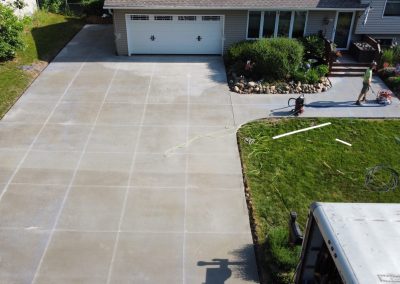 finished concrete driveway